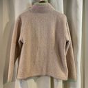 PINK - Victoria's Secret Pink VS Sherpa‎ Teddy Zip Up Jacket Coat Cream Tan Neon Green size small Photo 5