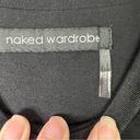 Naked Wardrobe NWOT Size S The NW Mock Cropped T Shirt Black Short Sleeve Photo 3