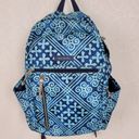 Vera Bradley  Lighten Up Grand Cuban Tiles Womens Backpack Blue Laptop Bag Photo 11