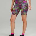 Lululemon  Women’s 12 Wunder Train High Rise Biker Short Vivid Floral Tone Multi Photo 11