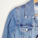 Lovers + Friends  Denim Brandon cropped raw edge hem denim jacket Imogene size XS Photo 5