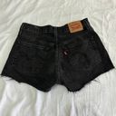 Levi’s Black 501 Denim Shorts Photo 3