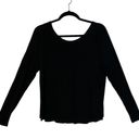 Dainty Hooligan  Women’s Black Long Sleeve Crisscross Open Back Blouse Size Small Photo 3