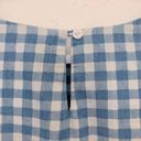 Anthropologie Mo:Vint New York by  Women’s Gingham Check Peplum Blue Top SZ Small Photo 2