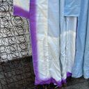 Vintage Blue  Asian box sleeve kaftan monk robe purple ombré Photo 3