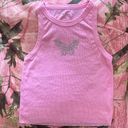 Arizona hot pink butterfly rhinestone tank top Photo 5