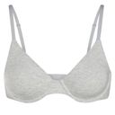 SKIMS  Cotton Jersey T-Shirt Underwire Bra Light Heather Grey Size 34B Photo 1