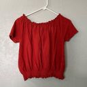 Madewell  bright red/orange top Photo 2