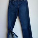 frame denim  LE HIGH STRAIGHT SNAP AWAY HEM CROPPED JEANS IN MERIBEL WASH 24 Photo 1