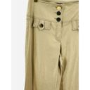 Cache  GOLD LINEN BLEND WOMEN'S VINTAGE WIDE LEG PANTS SIZE 12 33 INCH INSEAM Photo 5