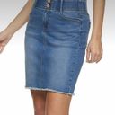 Apt. 9  Denim Jean Pencil Skirt Pockets Slit Stretch Whiskered Blue Wash Sz 12 Photo 7