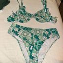 Green Floral Bikini Set Size L Photo 0