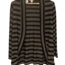 Coldwater Creek  black stripes on gray cardigan size XL Photo 0