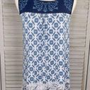 Eliane Rose  Boho Tank Top Medallion Print Blue/White-Small Photo 0