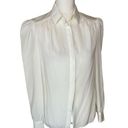 St. John  Vintage Satin Button Down White Shirt 6 Photo 1