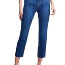 L'Agence L’AGENCE Sada Cropped Jeans Raw Hem Manchester Blue NWT Size 28 Photo 0