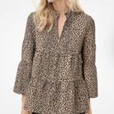 TUCKERNUCK Leopard Edith Tiered Long Sleeve Blouse Photo 0