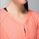 Lululemon HP!  Love Some Run long sleeve orange 10 top. Photo 6