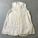 J.Jill  Womens Tank Size SP White Button Up Linen Boho Minimalist Lagenlook Photo 8