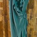 Bar III NWT  Plus Size Ruffled Sleeveless Wrap Midi Dress, green size 3X Photo 0