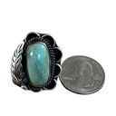 Vintage Green Turquoise Ring, Native American Indian Ring Sz 6.5 Photo 4