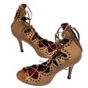 Isabel Marant  Lelie Ghillies Leather Lace-Up Sandals in Taupe size 39 US 8 Photo 0