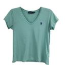 Polo  Ralph Lauren Turquoise cotton V-neck T-shirt S Photo 0