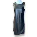 Shelby & Palmer  Dress Black Sleeveless Scoopneck 
Faux Leather Snakeskin Mini Photo 9