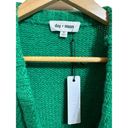 The Moon Day +  puff sleeve crochet knit green knit cropped sweater size Medium NEW Photo 3