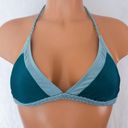 Boutique Teal, Colorblock, Braided Halter, Bikini Top Photo 0