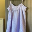 Divided  Lavender Gingham Print Babydoll Dress Photo 6