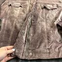 Free People  Womens Jacket Size M/L Trucker Velour Heavy Unique Boho Retro Lined Photo 2