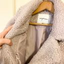 American Eagle NWOT  purple/gray long teddy jacket Photo 4