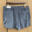 American Eagle NWT  Womens Shorts Blue Gray Corduroy 90s Boyfriend Size 18 Photo 2