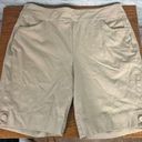 Soft Surroundings  Khaki Jegging style pull on Chino Shorts Women's Size Medium Photo 0