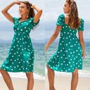 Cupshe  Zoey Polka Dot Puff Sleeve Midi Dress XS New Photo 1