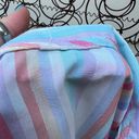 Edge Vintage pastel stripe embroidery stitch  detail short sleeve blouse Photo 2