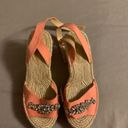 Kaari Blue KAARI  Coral wedge and rhinestone sandals NWT Photo 4