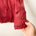 Alexis  One Shoulder Lace Ilana Dress Burgundy Size Medium Photo 9