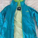 The North Face Women’s Blue Hoodie Rain Jacket Photo 1