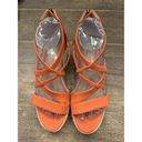 Eileen Fisher  Women Wanda‎ Wedge Sandals Size 7 Bronze Leather Zip Back Photo 6