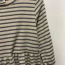 Ro & De  Anthropologie Marcia Babydoll Striped Peplum Blouse XS Multicolor Photo 3