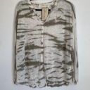 Vintage Havana NWT  Long Sleeve Lightweight Tee in Green White Tie Dye Photo 2