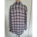 Treasure & Bond   Blue-Pink Ryan Plaid Boyfriend  Button Down Shirt Womens Size S Photo 2