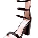 DKNY  Rita strappy heeled sandals black size 8 high chunky heel zip back leather Photo 0