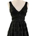 Tracy Reese  Fit and Flare Black Cocktail Dress Bubble Skirt Retro Party V-Neck 0 Photo 4