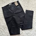 Madewell Jeans Stovepipe in True Black Wash: Coated Edition 29 NWT New Photo 3