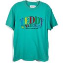 Teddy Fresh Teal Blue Short Sleeve Colorful Spellout Logo Graphic T-Shirt Photo 0