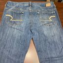 American Eagle Dark Wash Super Stretch Artist Cropped Denim Jeans Size 14 Short Photo 4