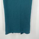 MONROW Skirt Midi Size Small Ribbed Teal Textured Back Slit Stretch NWT Casual Photo 9